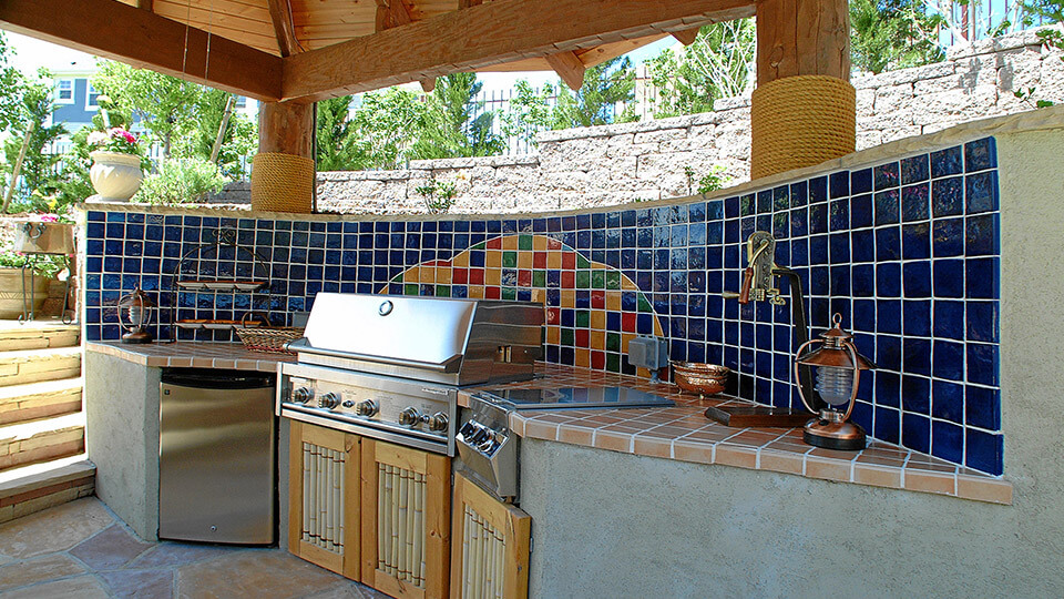 Outside Kitchen setup inside the gazebo