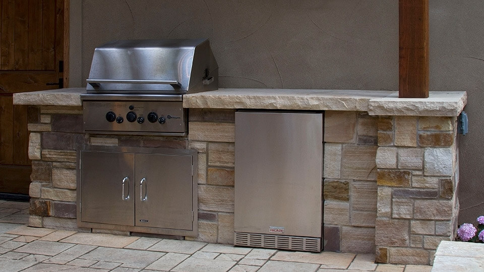 Outdoor Kitchen setup in the backyard