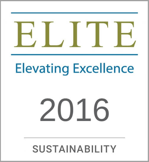Elite Elevating Excellence 2016 Award - Sustainability