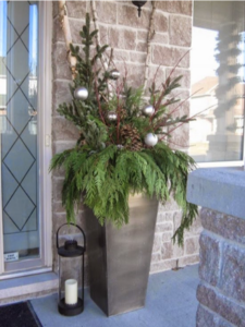 Holiday Displays next to residential door