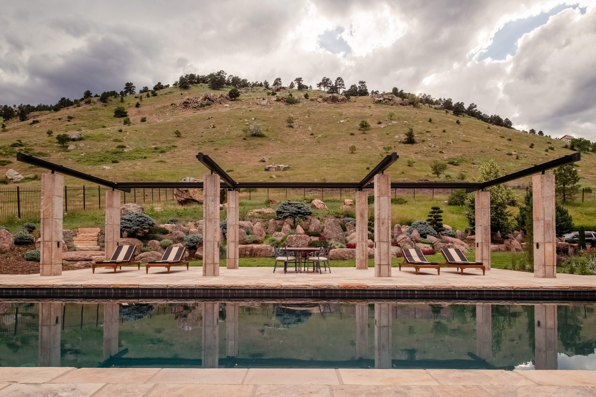 View of the hill from the pool area