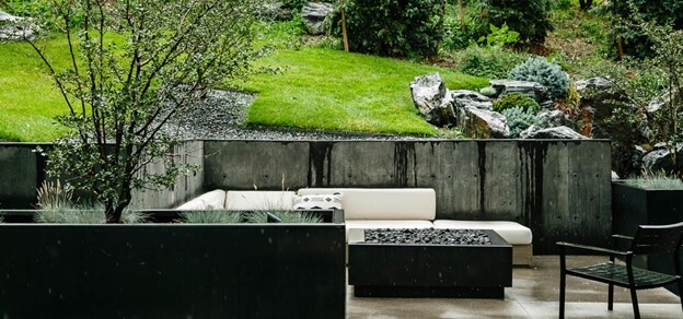 Mid-Century Landscape Design Outdoor Living Room