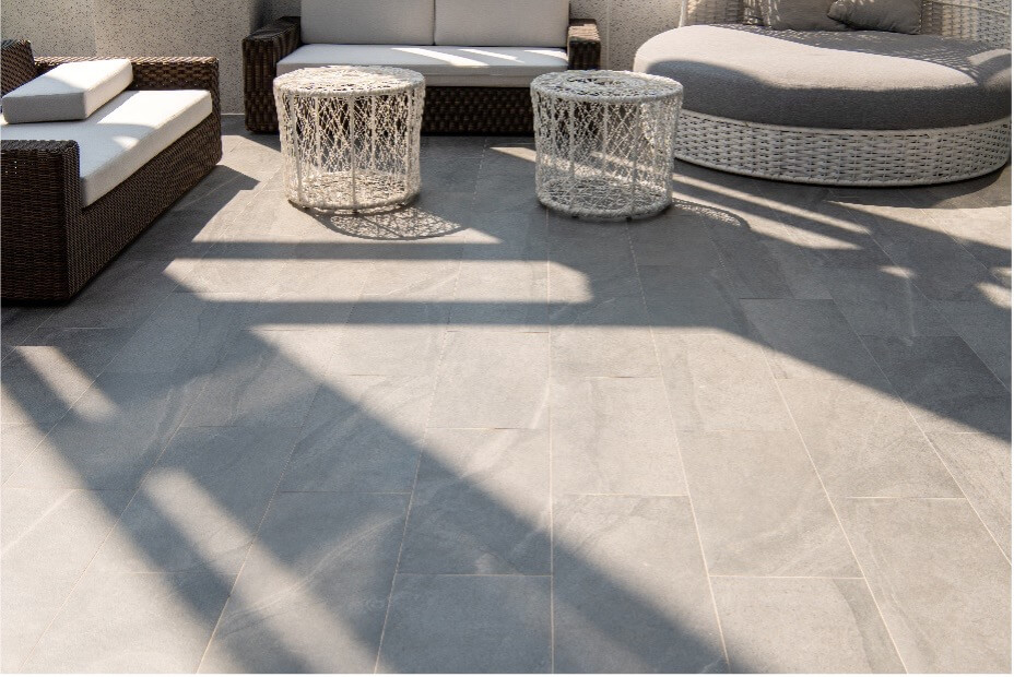 outdoor porcelain paver patio