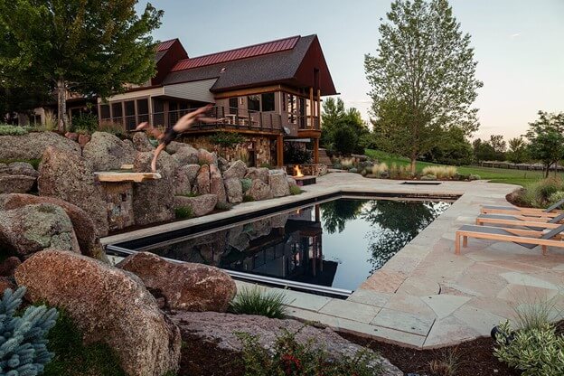 Pool Surrounded by Boulders & Nature