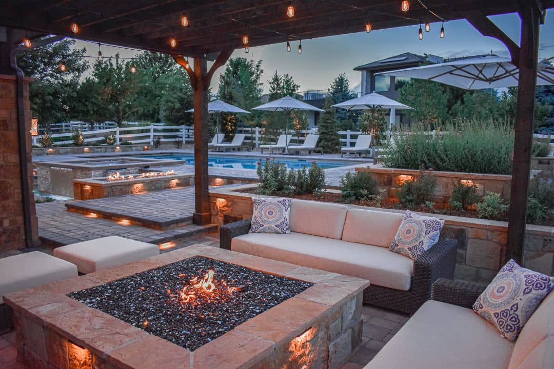 Outdoor Living Room with Firepit